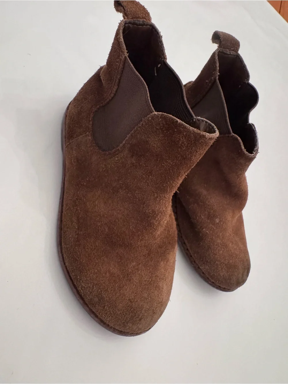 Janie & Jack Brown Suede Chelsea Boots 10